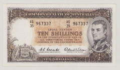 Australia 10 Shillings, ND (1960), VF, P33a, BNB B201a Sign.Coombs-Wilson 

Estimate: 30-50