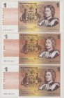 Australia 1 Dollar, ND (1976), AU, P42b2, BNB B210c; Prefix CJG 1 Dollar, ND (1979), EF, P42c, BNB B210f; Prefix DDX 1 Dollar, ND (1983), UNC, P42d, B...