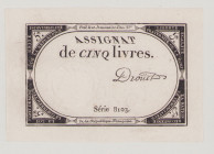France 5 Livres, 31.10.1793, UNC, PA76, Signature Drouet Jean Baptista Drouet was the French post officer who on June 21, 1792 on the French borderrec...