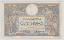 France 100 Francs, 4.9.1924, VF, P78a, Fayette F24.2 sign.Platet-Aupetit 

Estimate: 50-80