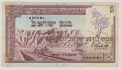 Israel 5 Lirot, 1955, VF, P26a, BNB B403a 

Estimate: 50-80