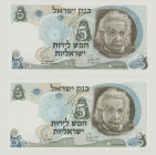 Israel 5 Lirot, 1968, UNC, P34a, BNB B411a; black s/n, 5 Lirot, 1968, UNC, P34b, BNB B411b, red s/n 

Estimate: 40-60
