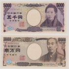 Japan 5000 Yen, ND (2004), UNC, P105b, BNB B366a 10000 Yen, ND (2004), EF, P106b, BNB B367a 

Estimate: 280-320