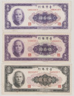 Taiwan (China) 50 Yüan, 1961, VF, P1974, BNB B376a 50 Yüan, 1964, VF, P1976, BNB B377b 100 Yüan, 1961, VF, P1975, BNB B378a 

Estimate: 40-50