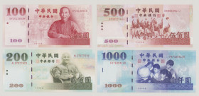 Taiwan (China) 100 Yüan, 2000, UNC, P1991, BNB B501a 200 Yüan, 2001, UNC, P1992, BNB B502a 500 Yüan, 2000, UNC, P1993a, BNB B503a 1000 Yüan, 1999, UNC...