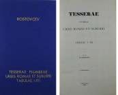 Tesserarum urbis romae et suburbi plumbearum sylloge - 2 volumes, M. Rostowzew, réimpression 1975 (1903)
Ouvrages reliés. Volume 1 : 440 pages + supp...