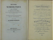 Histoire numismatique de l'Evêché et principauté de Liége - 2 volumes textes et planches, Conte de Renesse-Breidbach, 1830-1831 édition originale
Vol...
