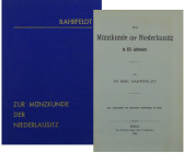 Zur münzkunde des Niederlausitz im XIII. Jahrhundert, E. Bahrfeldt, réimpression 1980 (1892)
Ouvrage relié. 259 pages et 21 planches.