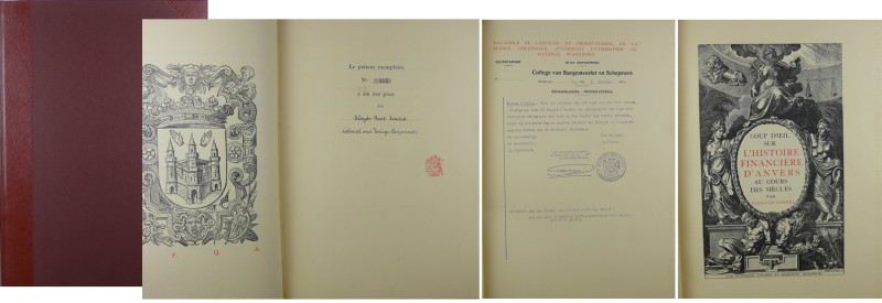 Coup d'œil sur l'histoire financière d'Anvers au cours des siècles, Stad Antwerp...