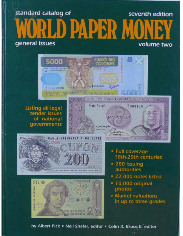 World paper money general issues, volume 2, 7ème édition
Ouvrage relié. 1280 pa...
