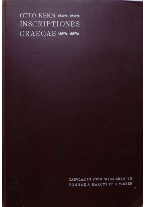 Inscriptiones Graecae, Otto Kern 1913
Très bel ouvrage ancien composé de 50 pla...