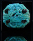 Egypte - Basse époque - Amulette en fritte - 633-332 av. J.-C. - (26-30ème dynastie)
Amulette en fritte émaillée bleu turquoise et noir de forme octo...
