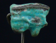 Egypte - Basse époque - Œil oudjat en fritte - 633-332 av. J.-C. - (26-30ème dynastie)
Œil oudjat en fritte émaillée bleu turquoise et noir. 25*20 mm...