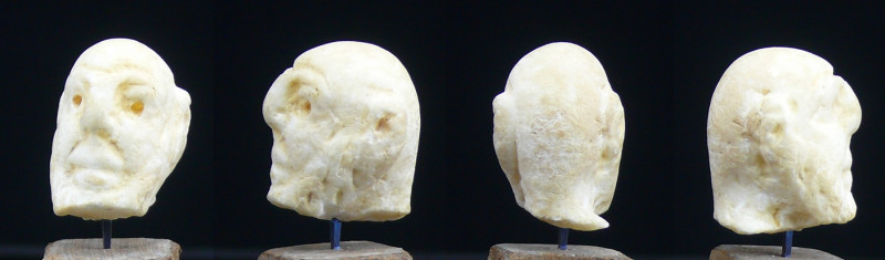 Sumérien - Tête en calcite - 2000 / 1500 av. J.-C.
Jolie tête en calcite de cou...