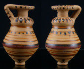 Grèce - Alabastron étrusco-corinthien - 400 / 300 av. J.-C.
Alabastron bi-conique sans aucune trace de restauration. Décor géométrique d'une très gra...