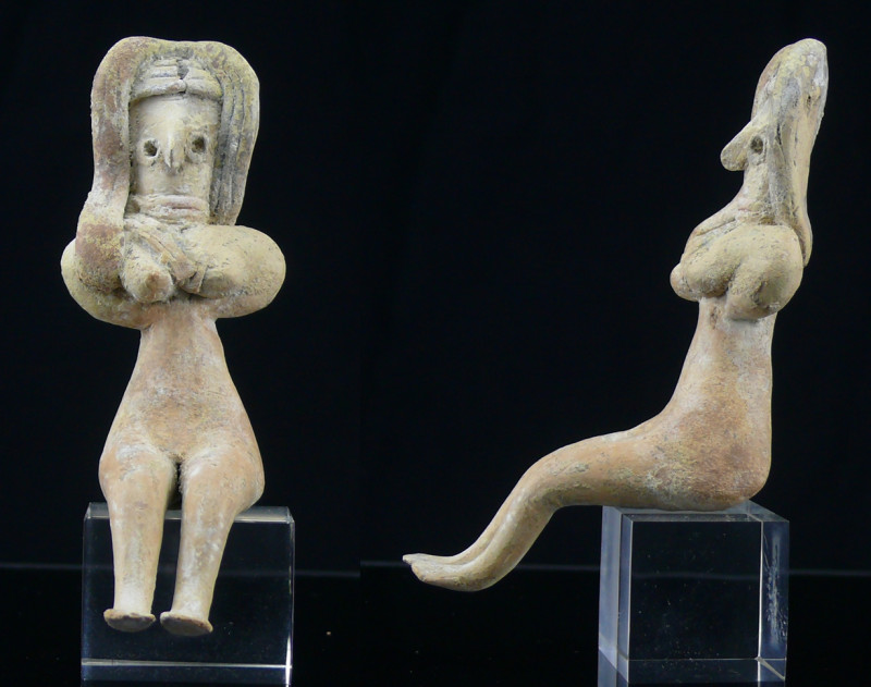 Vallée de l'Indus - Merghar - Statuette de femme assise - 2800 / 2600 av. J.-C....