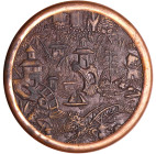 Bouton plat en bronze et laiton - Décors japonais - 18ème siècle
Bouton plat en bronze et laiton orné d'un fin décor japonais ciselé représentant des...