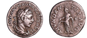 Elagabal - Denier (220-222, Rome) - L'Abondance
A/ IMP ANTONINVS PIVS AVG Buste lauré et drapé à droite. 
R/ ABVDANTIA AVG L'Abondance vidant sa cor...