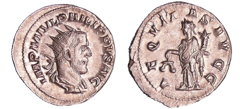 Philippe 1er - Antoninien (245-247, Rome) - L'Equité
A/ IMP M IVL PHILIPPVS AVG...
