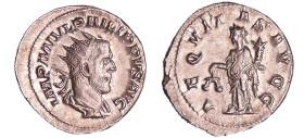 Philippe 1er - Antoninien (245-247, Rome) - L'Equité
A/ IMP M IVL PHILIPPVS AVG Buste radié à droite. 
R/ AEQVITAS AVGG. La Santé debout à gauche, b...