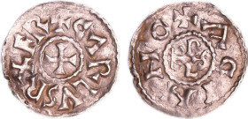 France - Charlemagne (768-814) - Denier (Agen)
A/ + CARLVS REX FR entre deux grénetis Croix.
R/ + AGINNO Monogramme de Carolus.
TTB
Nou.82-Prou.79...
