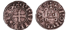 France - Philippe III (1270-1285) - Denier tournois
A/ + PHILIPVS REX. Croix. 
R/ + TVRONVS CIVIS. Châlet tournois.
TTB+
Dy.204-C.167-L.207
 Ar ;...