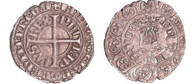 France - Philippe VI (1328-1350) - Maille blanche - (2 mai 1328)
A/ + PHILIPPVS REX. Croix. 
R/ + FRANCORVM. Châtel tournois.
SUP
Dy.259-C.296-L.2...