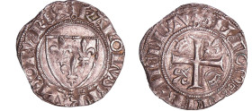 France - Charles VI (1380-1422) - Blanc guénar - Tournai
A/ + KAROLVS FRANCORV REX. Ecu de France. 
R/ + SIT NOME DNI BENEDICTV. Croix cantonnée de ...