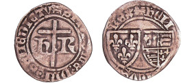 France - Henry VI de Lancastre (1422-1453) - Petit blanc aux écus - Rouen
A/ (léopard) HENRICVS REX. Ecus accostés de France et de France-Angleterre....