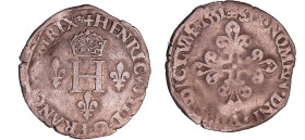 France - Henri II (1547-1559) - Gros de 3 blancs de NESLES - 1551 A (Paris)
A/ + HENRICVS II D G FRANCORVM REX. H couronné entre trois lis. 
R/ SIT ...