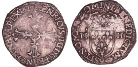 France - Henri IV (1589-1610) - Quart d'écu à la croix fleuronnée du 7ème type - 1610 9 (Rennes)
A/ + HENRICVS. IIII. D. G. FRANC. ET. NAVA. REX Ecu ...