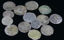 France - Lot de monnaies en argent de Jean II à Henri IV (14 monnaies)
B à TB