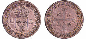 France - Louis XIII (1610-1643) - Douzain double 1618 A (Paris)
TTB+
Drouler.P025
 Ar ; 9.64 gr ; 26 mm
