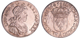 France - Louis XIV (1643-1715) - Ecu à la mèche courte - 1645 A (Paris) Différent rose, 3 rubans dans les cheveux
SUP+
L4L.150-Ga.201
 Ar ; 27.28 g...