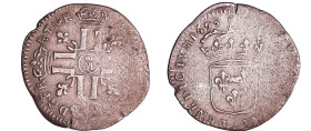 France - Louis XIV (1643-1715) - 15 deniers ou quinzain surfrappé sur un ancien flan - 1693 M couronné
TB
L4L.266-Ga.92
 Bill ; 1.88 gr ; 22 mm