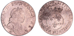 France - Louis XV (1715-1774) - 1/10 d'écu vertugadin - 1716 M (Toulouse)
TTB
L4L.418-Ga.289
 Ar ; 2.96 gr ; 23 mm
