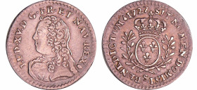 France - Louis XV (1715-1774) - 1/20 d'écu aux branches d’olivier - 1727 S (Reims)
SUP
L4L.484-Ga.283
 Ar ; 1.50 gr ; 19 mm