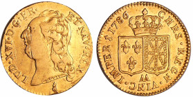 France - Louis XVI (1774-1792) - Louis d’or au buste nu - 1786 AA (Metz)
TTB/SUP
L4L.539-Ga.361
 Au ; 7.59 gr ; 24 mm
Coup sur le visage.