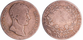France - Napoléon 1er (1804-1814) - Type intermédiaire 5 francs An 12 I (Limoges)
TB
Ga.579-F.302
 Ar ; 24.52 gr ; 37 mm