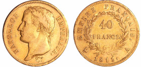 France - Napoléon 1er (1804-1814) - 40 francs revers empire 1811 A (Paris)
TTB
Ga.1084-F.541
 Au ; 12.92 gr ; 26 mm