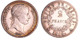 France - Napoléon 1er (1804-1814) - 2 francs revers empire 1813 A (Paris)
SUP
Ga.501-F.255
 Ar ; 9.98 gr ; 27 mm