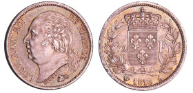France - Louis XVIII (1815-1824) - 1/2 franc au buste nu 1816 A (Paris)
SPL
Ga.401-F.179
 Ar ; 2.49 gr ; 18 mm