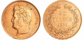 France - Louis-Philippe Ier (1830-1848) - 40 francs 1834 A (Paris)
TTB
Ga.1106-F.546
 Au ; 12.84 gr ; 26 mm