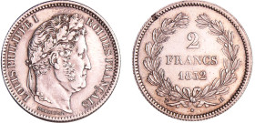 France - Louis-Philippe Ier (1830-1848) - 2 francs 1832 H (La Rochelle)
SUP
Ga.520-F.260
 Ar ; 9.97 gr ; 27 mm
Traces de nettoyages.