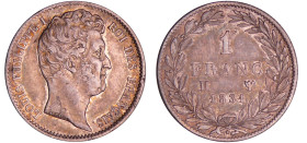 France - Louis-Philippe Ier (1830-1848) - 1 franc tête nue 1831 H (La Rochelle)
SUP+
Ga.452-F.209
 Ar ; 5.03 gr ; 23 mm