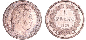 France - Louis-Philippe Ier (1830-1848) - 1 franc tête laurée 1838 K (Bordeaux)
SPL
Ga.453-F.210
 Ar ; 4.94 gr ; 23 mm
Rare dans cette qualité.