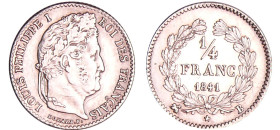 France - Louis-Philippe Ier (1830-1848) - 1/4 de franc 1841 B (Rouen)
SPL
Ga.355-F.166
 Ar ; 1.24 gr ; 15 mm