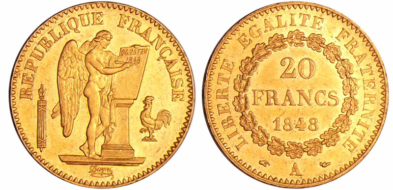 France - Deuxième république (1848-1852) - 20 francs Génie 1848 A (Paris)
SUP+...