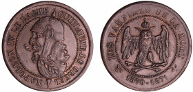 France - Napoléon III (1852-1870) - Monnaie satirique "Napoléon le lâche / Guillaume le Cruel" 1870-1871
SUP+
MCN.60.58
 Br ; 10.09 gr ; 28 mm