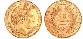France - Troisième république (1871-1940) - 10 francs Cérès 1895 A (Paris)
SUP+
Ga.1016-F.508
 Au ; 3.22 gr ; 19 mm